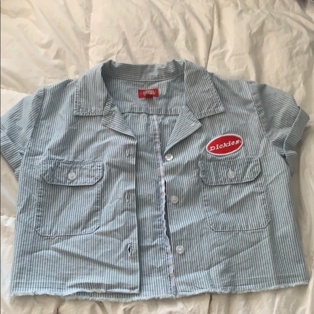 cropped dickies button up top